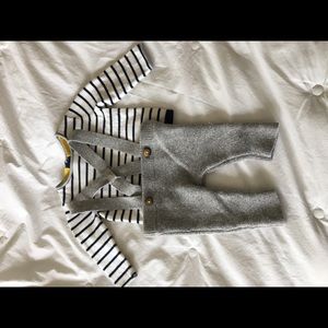 Baby Boys Nostalgic Sailor Stripe Overall Set